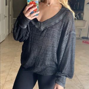 NWOT Free People sheer flowy long sleeve top